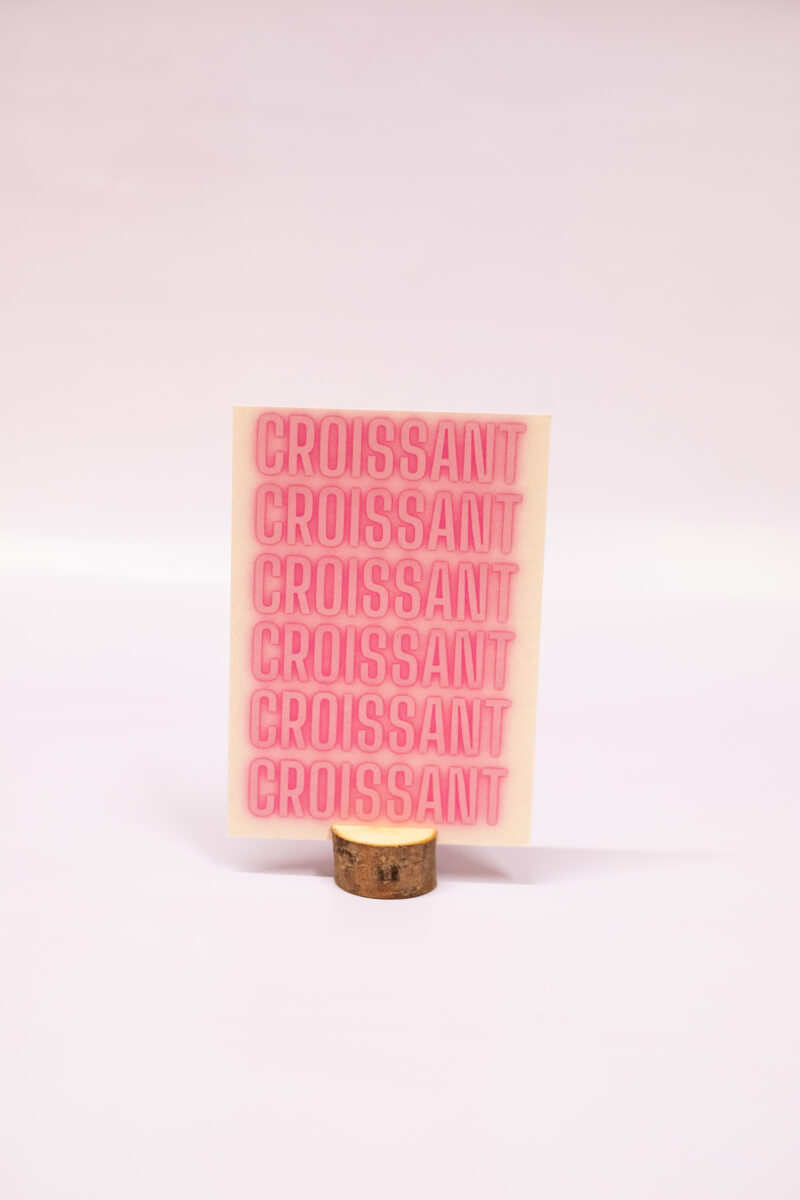 Kaart, de bakker, croissant croissant