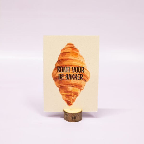 kaart komt voor de bakker
