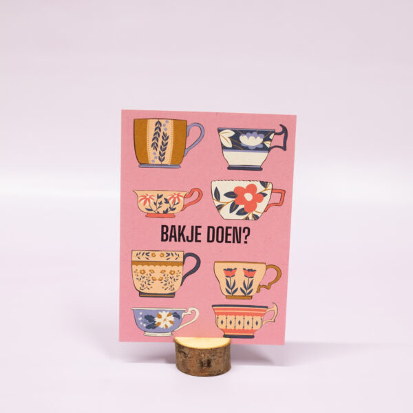 Ansichtkaart de bakker bakje doen
