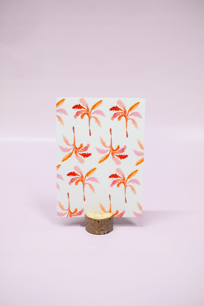 Palmbomen roze linda koster kaart