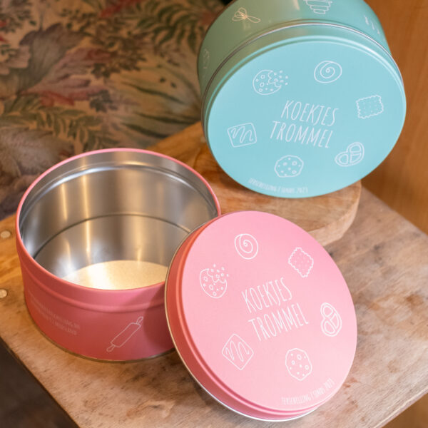 Koektrommel turqoise en roze